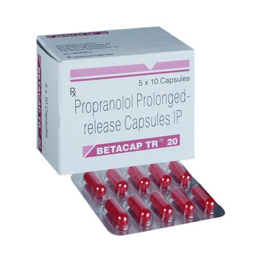betacap tr 20 capsule Allopathy (Propranolol (20mg)) - Uses in Hindi, Side Effects, Substitutes & Price in India