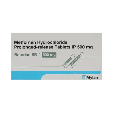 betorlan sr 500mg tablet Allopathy (Metformin (500mg)) - Uses in Hindi, Side Effects, Substitutes & Price in India
