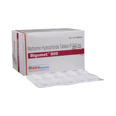 bigomet 500 tablet Allopathy (Metformin (500mg)) - Uses in Hindi, Side Effects, Substitutes & Price in India