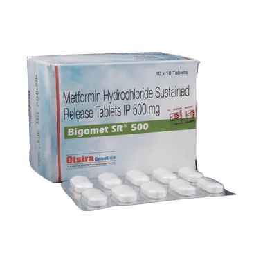 bigomet sr 500 tablet Allopathy (Metformin (500mg)) - Uses in Hindi, Side Effects, Substitutes & Price in India