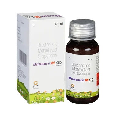 bilasure m kid oral suspension Allopathy (Bilastine (10mg/5ml)) - Uses in Hindi, Side Effects, Substitutes & Price in India