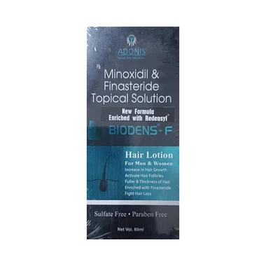 biodens-f hair lotion for men &amp; women Allopathy (Minoxidil (5% w/v)) - Uses in Hindi, Side Effects, Substitutes & Price in India