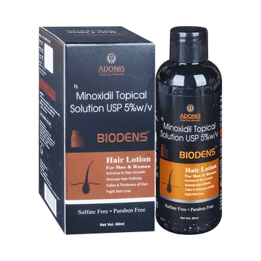 biodens hair lotion Allopathy (Minoxidil (5% w/v)) - Uses in Hindi, Side Effects, Substitutes & Price in India