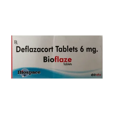 bioflaze tablet allopathy (Deflazacort (6mg)) - Uses in Hindi, Side Effects, Substitutes & Price in India