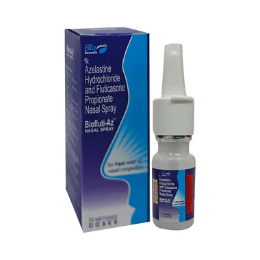biofluti-az nasal spray Allopathy (Fluticasone Propionate (50mcg)) - Uses in Hindi, Side Effects, Substitutes & Price in India