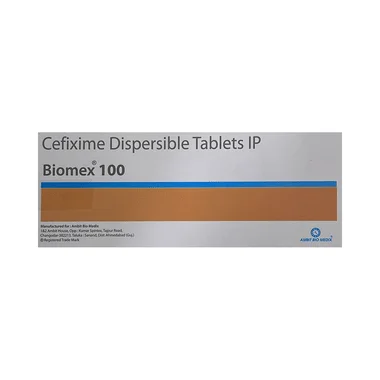 biomex 100 tablet dt Allopathy (Cefixime (100mg)) - Uses in Hindi, Side Effects, Substitutes & Price in India