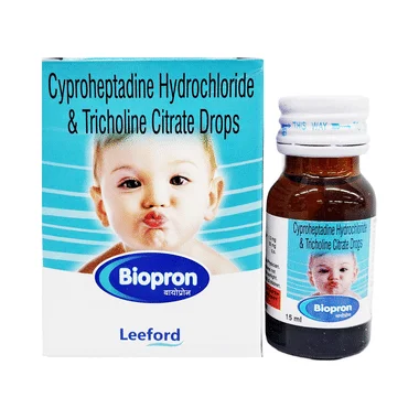 biopron oral drops Allopathy (Cyproheptadine (1.5mg)) - Uses in Hindi, Side Effects, Substitutes & Price in India