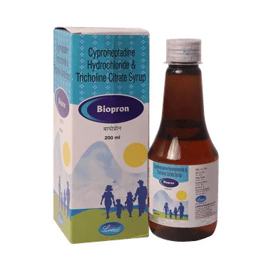 biopron syrup Allopathy (Cyproheptadine (2mg)) - Uses in Hindi, Side Effects, Substitutes & Price in India
