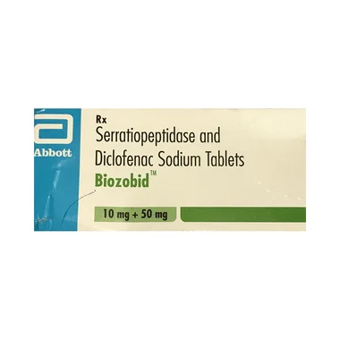 biozobid 50mg/10mg tablet Allopathy (Diclofenac (50mg)) - Uses in Hindi, Side Effects, Substitutes & Price in India