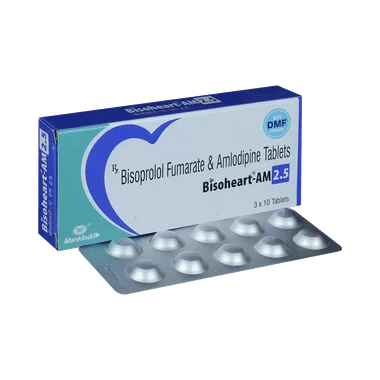 bisoheart-am 2.5 tablet Allopathy (Amlodipine (5mg)) - Uses in Hindi, Side Effects, Substitutes & Price in India