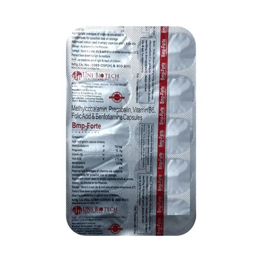 bmp-forte capsule Allopathy (Benfotiamine (7.5mg)) - Uses in Hindi, Side Effects, Substitutes & Price in India