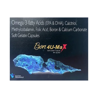 bon 4u-max soft gelatin capsule Allopathy (Methylcobalamin (1500mcg)) - Uses in Hindi, Side Effects, Substitutes & Price in India