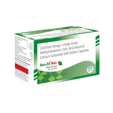 bon-d3 max softgel capsule Allopathy (Eicosapentaenoic Acid (180mg)) - Uses in Hindi, Side Effects, Substitutes & Price in India