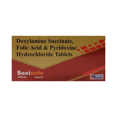 boxinate tablet Allopathy (Doxylamine (10mg)) - Uses in Hindi, Side Effects, Substitutes & Price in India