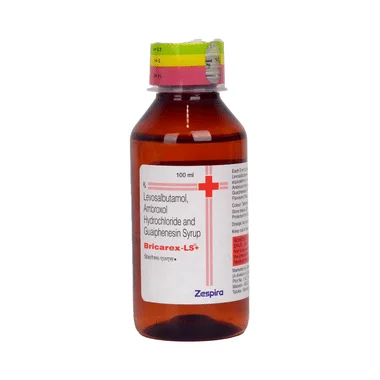 bricarex-ls+ syrup Allopathy (Levosalbutamol (1mg/5ml)) - Uses in Hindi, Side Effects, Substitutes & Price in India