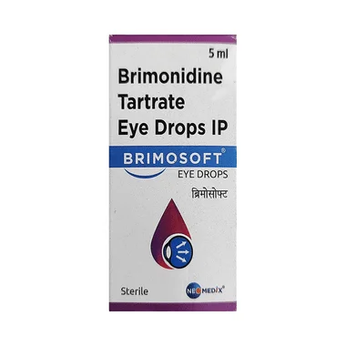 brimosoft eye drop Allopathy (Brimonidine (0.1% w/v)) - Uses in Hindi, Side Effects, Substitutes & Price in India