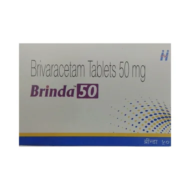 brinda 50 tablet Allopathy (Brivaracetam (50mg)) - Uses in Hindi, Side Effects, Substitutes & Price in India