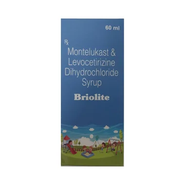 briolite syrup Allopathy (Levocetirizine (2.5mg/5ml)) - Uses in Hindi, Side Effects, Substitutes & Price in India