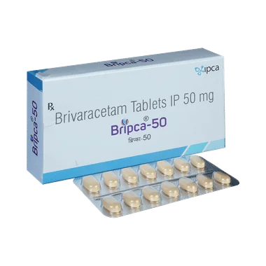 bripca 50mg tablet allopathy (Brivaracetam (50mg)) - Uses in Hindi, Side Effects, Substitutes & Price in India