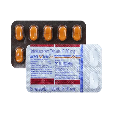 brivee 50mg tablet Allopathy (Brivaracetam (50mg)) - Uses in Hindi, Side Effects, Substitutes & Price in India