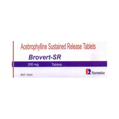 brovert-sr tablet allopathy (Acebrophylline (200mg)) - Uses in Hindi, Side Effects, Substitutes & Price in India