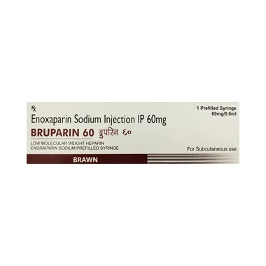 bruparin 60 injection Allopathy (Enoxaparin (60mg)) - Uses in Hindi, Side Effects, Substitutes & Price in India