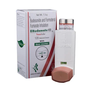 budamate 400 transhaler Allopathy (Formoterol (6mcg)) - Uses in Hindi, Side Effects, Substitutes & Price in India