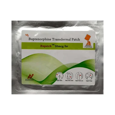 bupatch 20mcg transdermal patch Allopathy (Buprenorphine (20mg)) - Uses in Hindi, Side Effects, Substitutes & Price in India