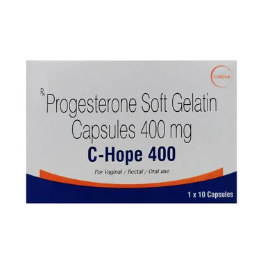 c-hop 400mg soft gelatin capsule Allopathy (Progesterone (400mg)) - Uses in Hindi, Side Effects, Substitutes & Price in India