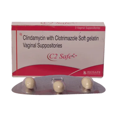 c2 safe vaginal suppository Allopathy (Clindamycin (100mg)) - Uses in Hindi, Side Effects, Substitutes & Price in India