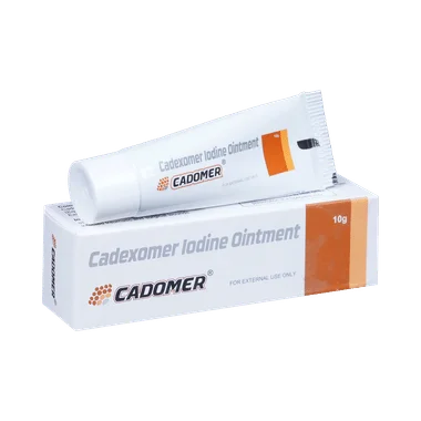 cadomer ointment Allopathy (Cadexomer Iodine (0.9% w/w)) - Uses in Hindi, Side Effects, Substitutes & Price in India