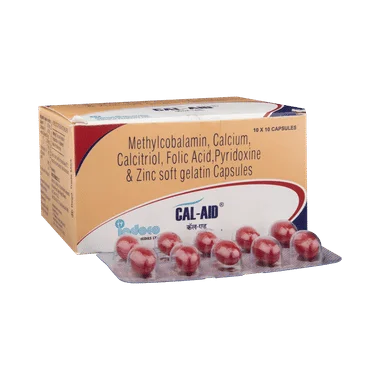 cal-aid soft gelatin capsule Allopathy (Calcitriol (0.25mcg)) - Uses in Hindi, Side Effects, Substitutes & Price in India