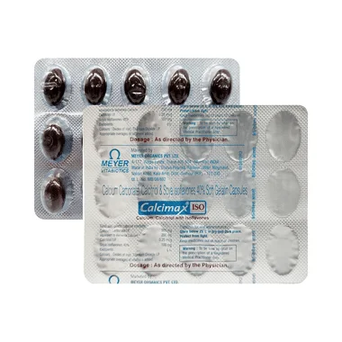 calcimax iso capsule Allopathy (Calcium Carbonate (500mg)) - Uses in Hindi, Side Effects, Substitutes & Price in India