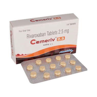 cameriv 2.5mg tablet Allopathy (Rivaroxaban (2.5mg)) - Uses in Hindi, Side Effects, Substitutes & Price in India
