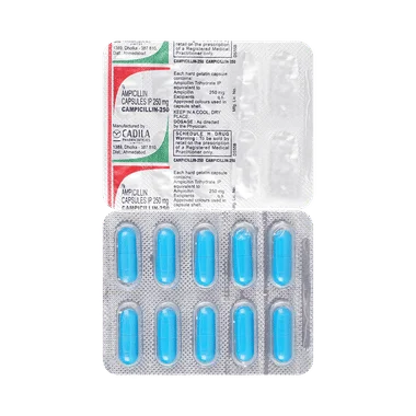 campicillin 250 capsule Allopathy (Ampicillin (250mg)) - Uses in Hindi, Side Effects, Substitutes & Price in India