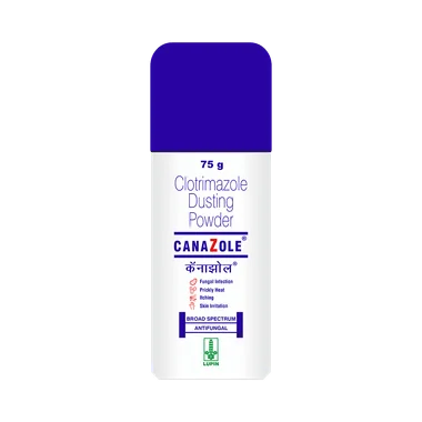 canazole dusting powder Allopathy (Clotrimazole (1% w/w)) - Uses in Hindi, Side Effects, Substitutes & Price in India