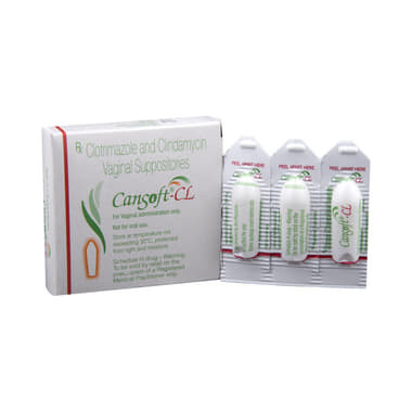 cansoft-cl vaginal suppository Allopathy (Clindamycin (100mg)) - Uses in Hindi, Side Effects, Substitutes & Price in India