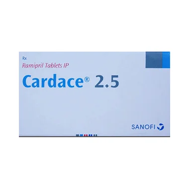 cardace 2.5 tablet Allopathy (Ramipril (2.5mg)) - Uses in Hindi, Side Effects, Substitutes & Price in India