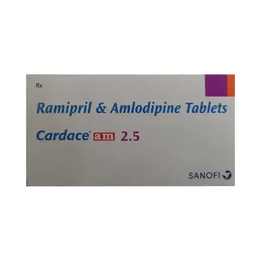 cardace am 2.5 tablet Allopathy (Amlodipine (5mg)) - Uses in Hindi, Side Effects, Substitutes & Price in India