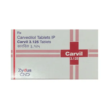 carvil 3.125 tablet Allopathy (Carvedilol (3.125mg)) - Uses in Hindi, Side Effects, Substitutes & Price in India