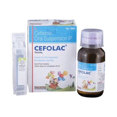 cefolac powder for oral suspension Allopathy (Cefixime (50mg)) - Uses in Hindi, Side Effects, Substitutes & Price in India