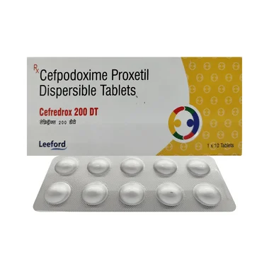 cefredrox 200 dt tablet Allopathy (Cefpodoxime Proxetil (200mg)) - Uses in Hindi, Side Effects, Substitutes & Price in India