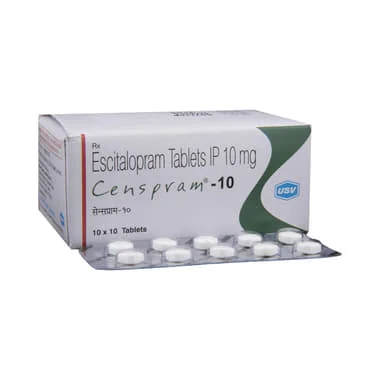 censpram 10 tablet Allopathy (Escitalopram Oxalate (10mg)) - Uses in Hindi, Side Effects, Substitutes & Price in India