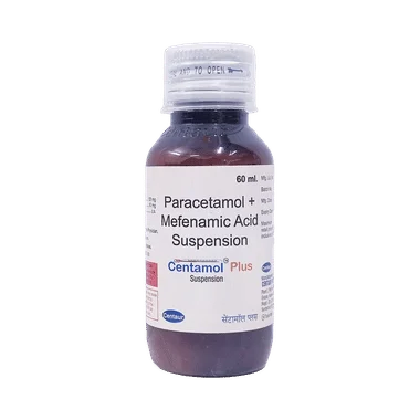 centamol plus suspension Allopathy (Mefenamic Acid (50mg/5ml)) - Uses in Hindi, Side Effects, Substitutes & Price in India