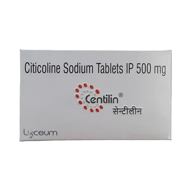 centilin tablet Allopathy (Citicoline (500mg)) - Uses in Hindi, Side Effects, Substitutes & Price in India