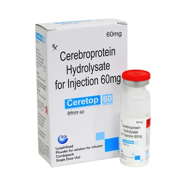 ceretop 60 injection Allopathy (Cerebroprotein Hydrolysate (60mg)) - Uses in Hindi, Side Effects, Substitutes & Price in India