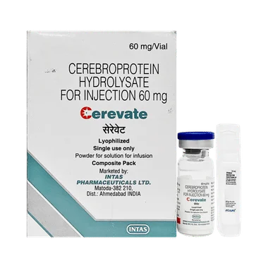 cerevate 60mg injection Allopathy (Cerebroprotein Hydrolysate (60mg)) - Uses in Hindi, Side Effects, Substitutes & Price in India