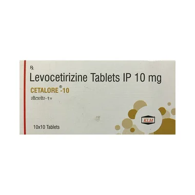 cetalore 10 tablet allopathy (Levocetirizine (10mg)) - Uses in Hindi, Side Effects, Substitutes & Price in India