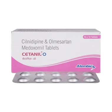 cetanil-o tablet Allopathy (Olmesartan Medoxomil (20mg)) - Uses in Hindi, Side Effects, Substitutes & Price in India