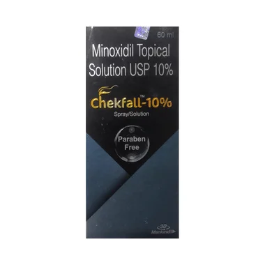 chekfall 10% spray/solution Allopathy (Minoxidil (10% w/v)) - Uses in Hindi, Side Effects, Substitutes & Price in India
